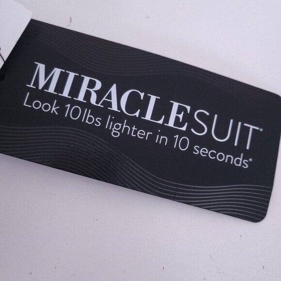 NWT Miraclesuit Womens Black Illusionist Mirage Underwire Swim Tankini Top 16W - Picture 6 of 8